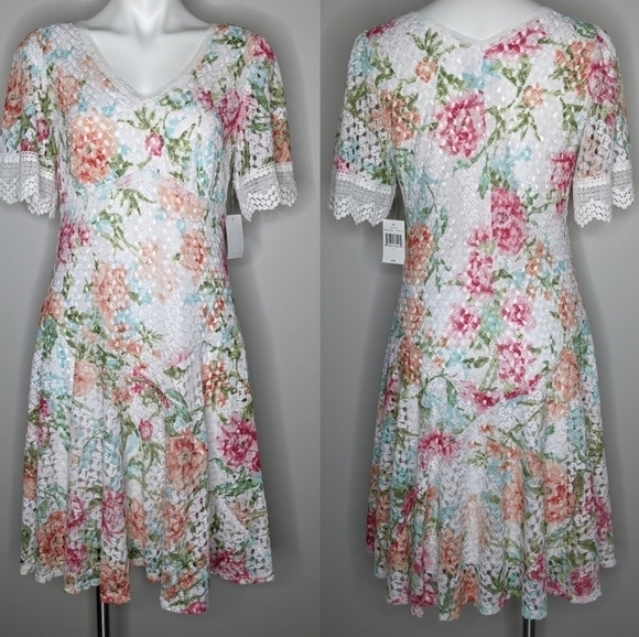 ✨3/$15 NWT Rabbit Rabbit Rabbit floral lace dress 10 - Picture 2 of 7
